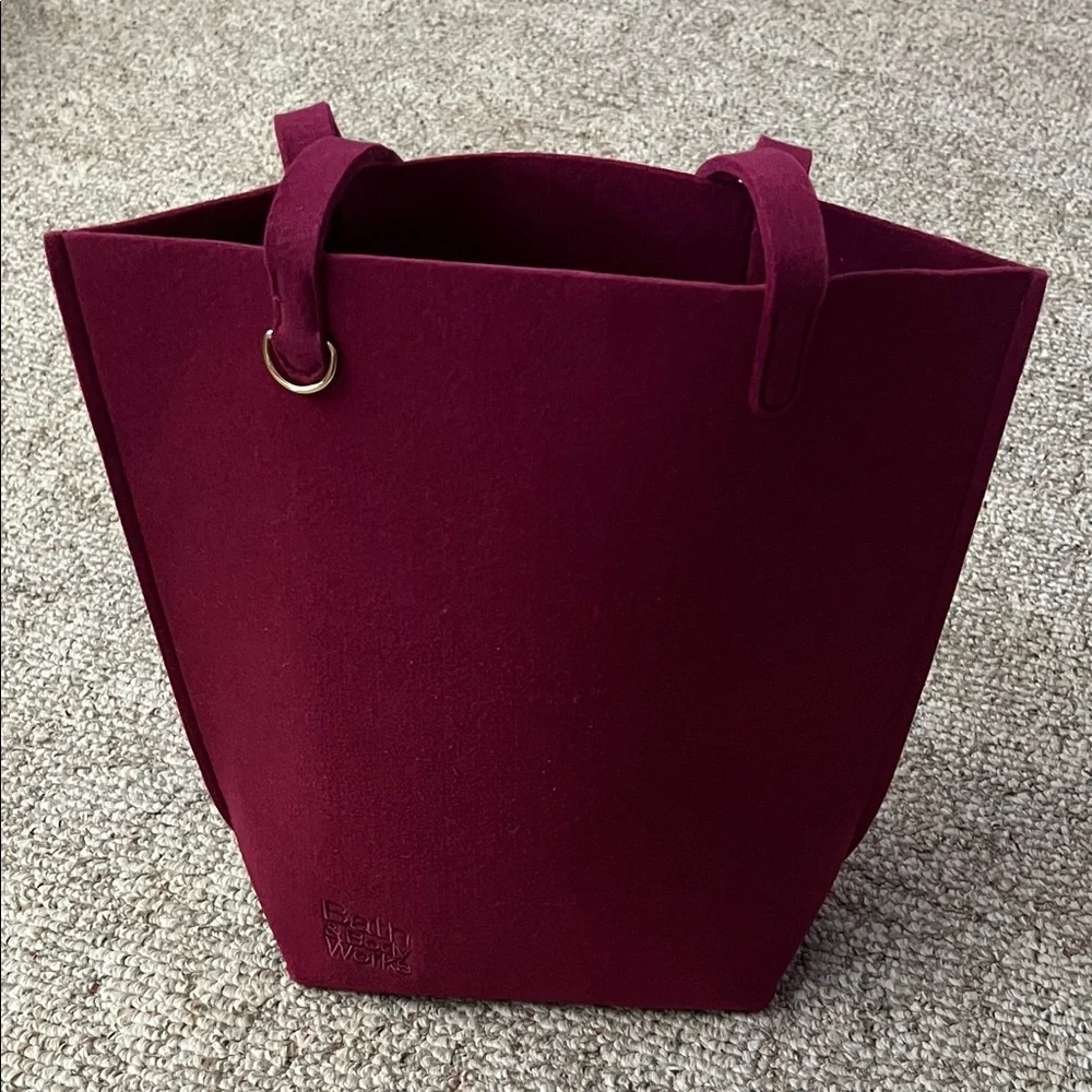 Bath & Body Works Berry Felt Tote Bag with Handles